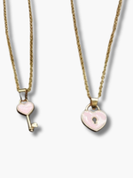 Heart and Key Necklace Set for Couples