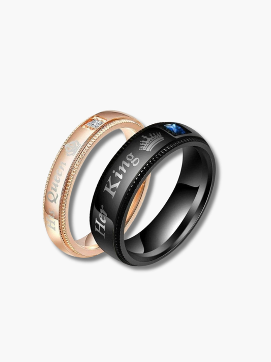 His Queen Her King Matching Ring