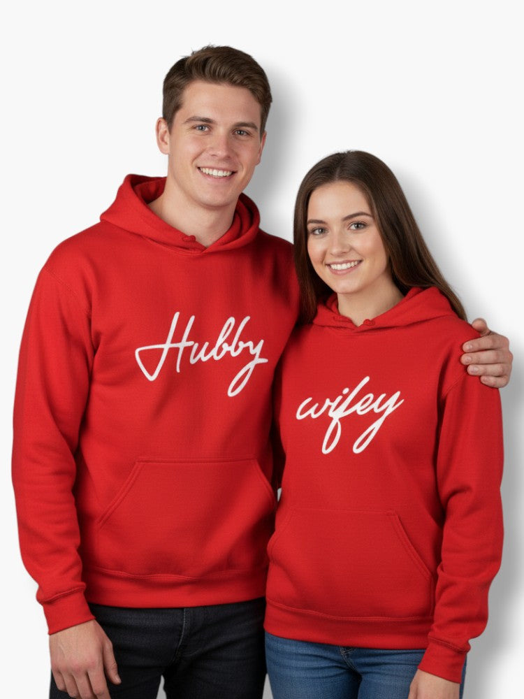Hubby & Wifey Couples Hoodies