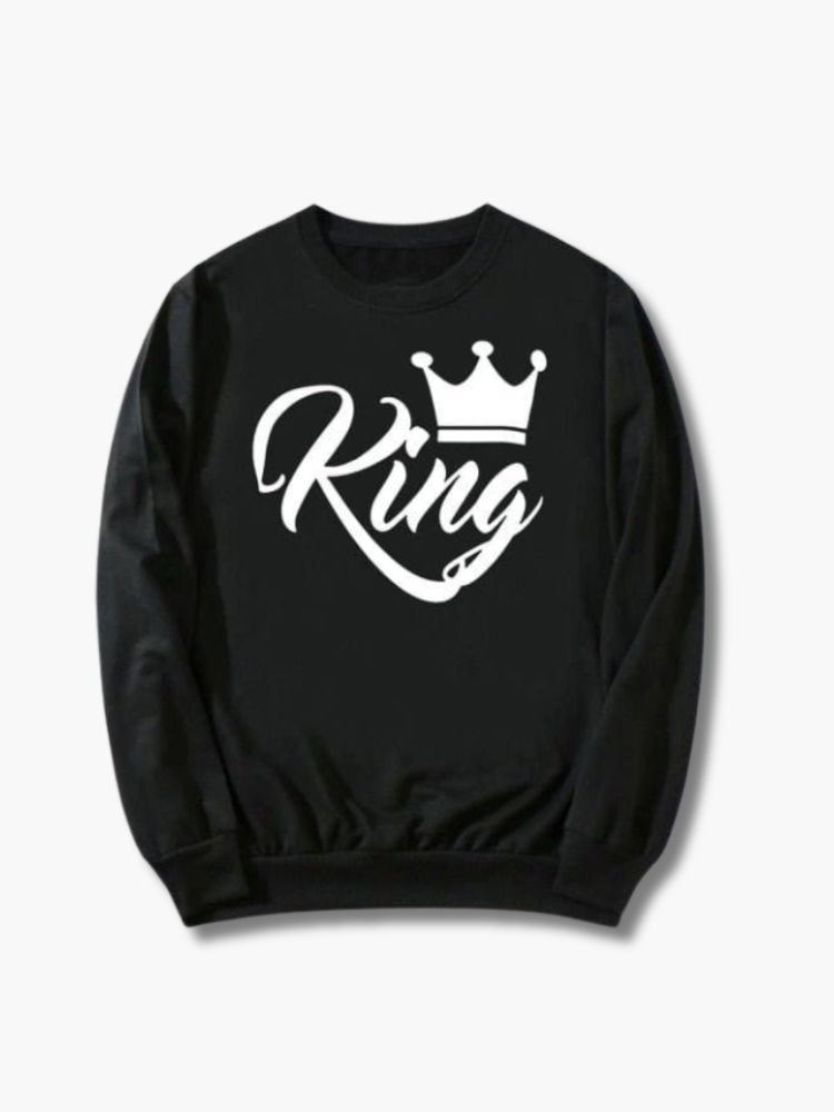 King & Queen Matching Couple Sweatshirts