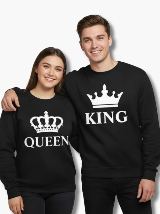 King & Queen Matching Couple Sweatshirts