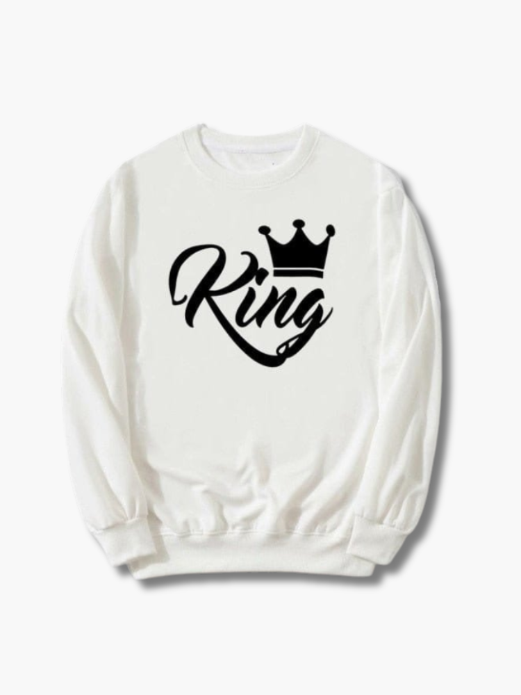 King & Queen Matching Couple Sweatshirts