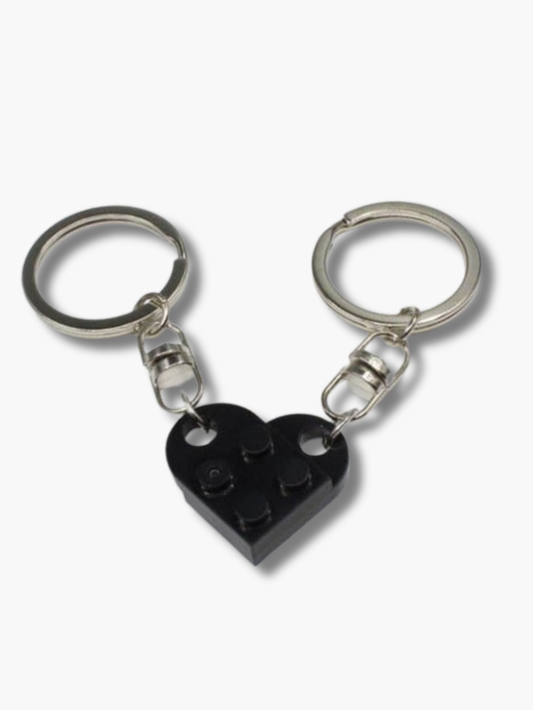 Lego Heart Keychain Couple