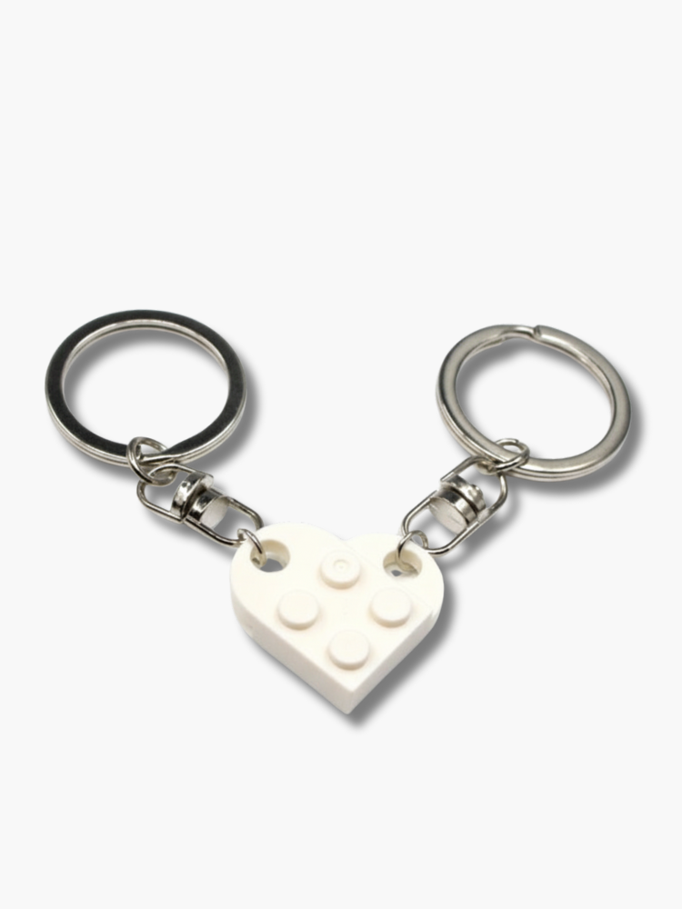 Lego Heart Keychain Couple