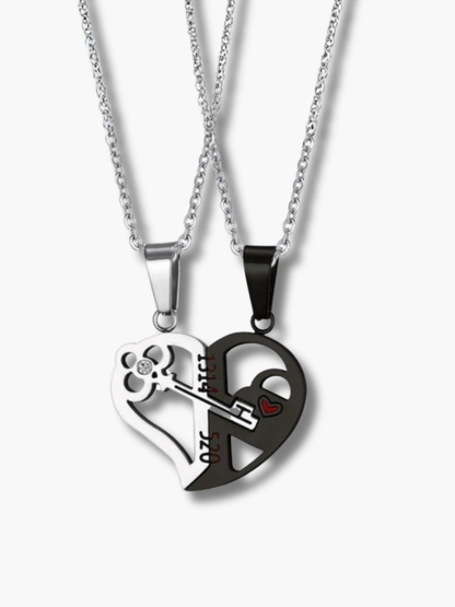 Lock and Key Couple Necklace