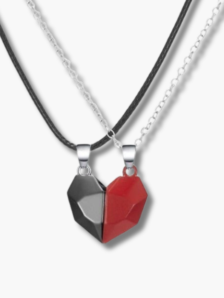 Magnetic Heart Necklaces for Couples