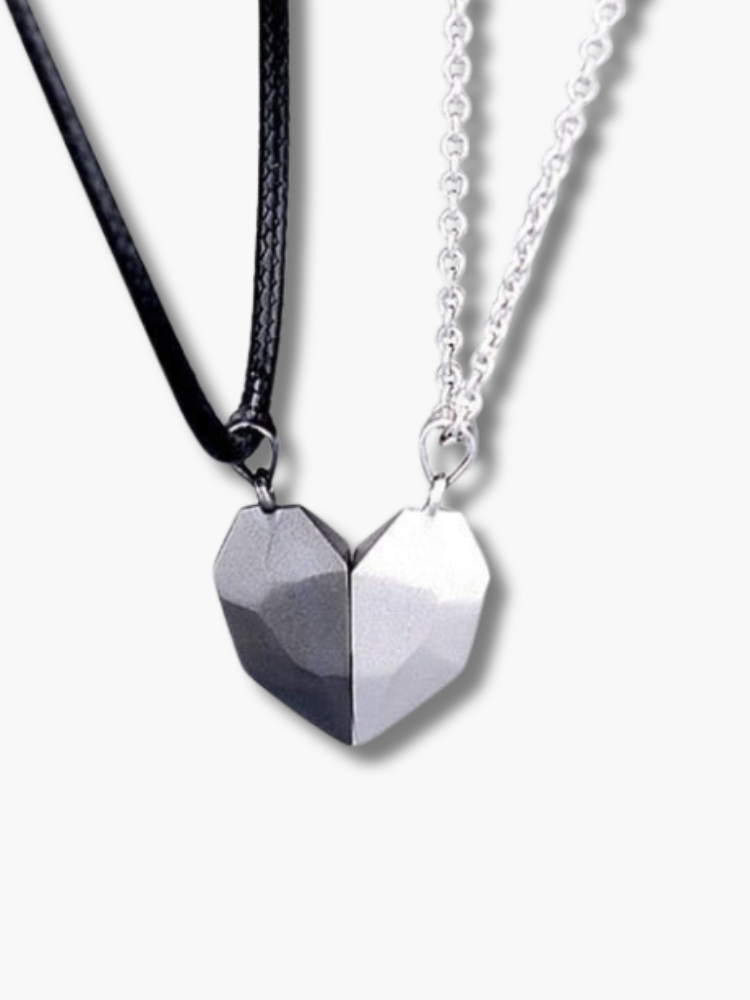 Magnetic Heart Necklaces for Couples