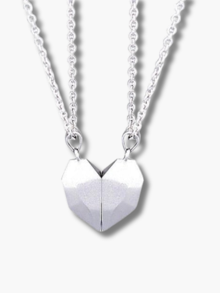 Magnetic Heart Necklaces for Couples