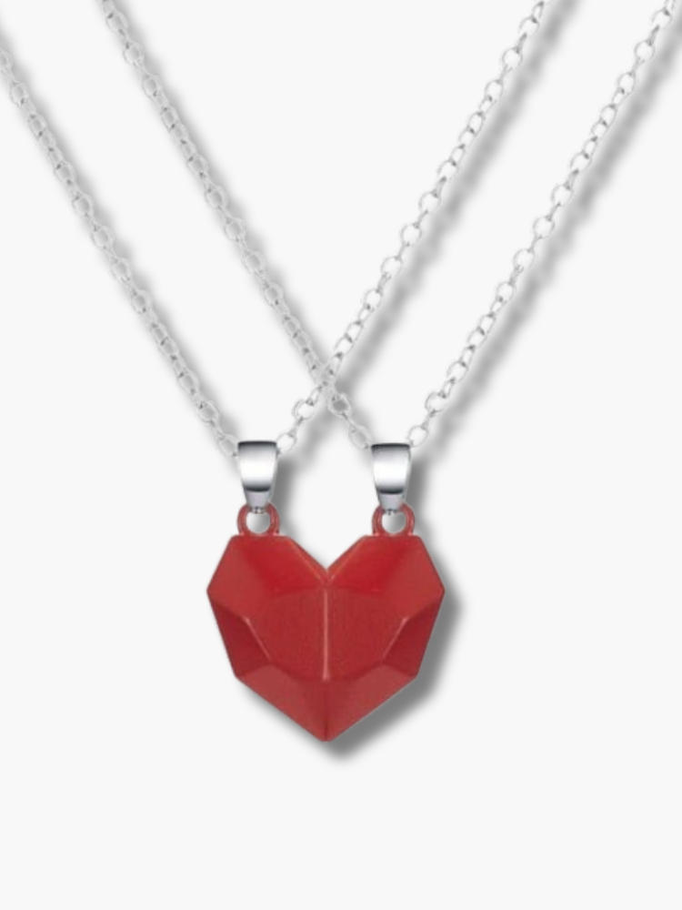 Magnetic Heart Necklaces for Couples