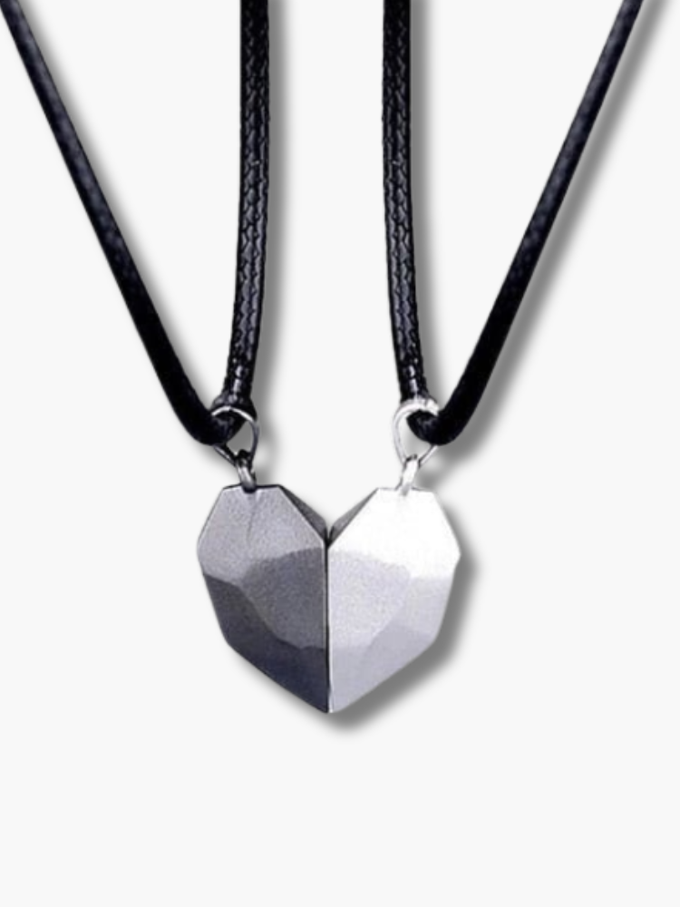 Magnetic Heart Necklaces for Couples