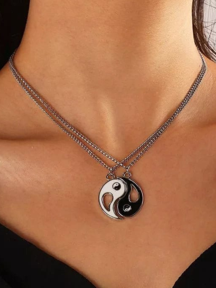 Magnetic Yin Yang Necklaces for Couples