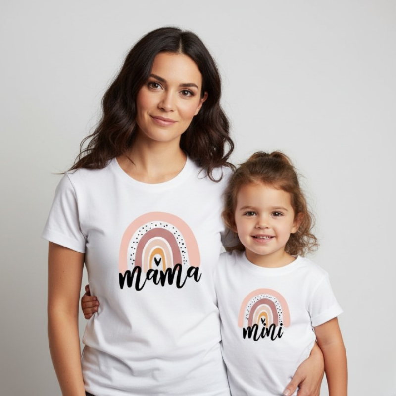 Mama and Mini Rainbow Tee Shirts