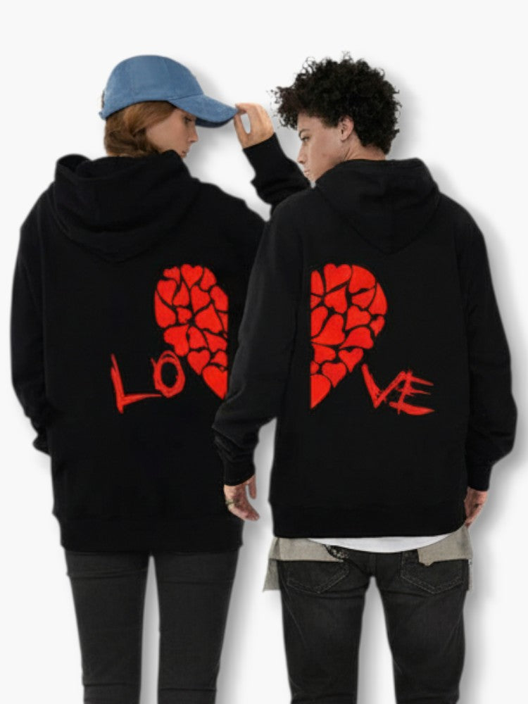 Matching Black Hoodies for Couples