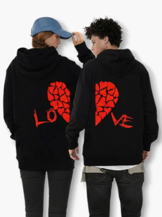 Matching Black Hoodies for Couples
