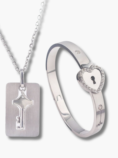 Matching Bracelet and Necklace for Couples