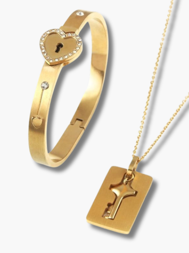 Matching Bracelet and Necklace for Couples