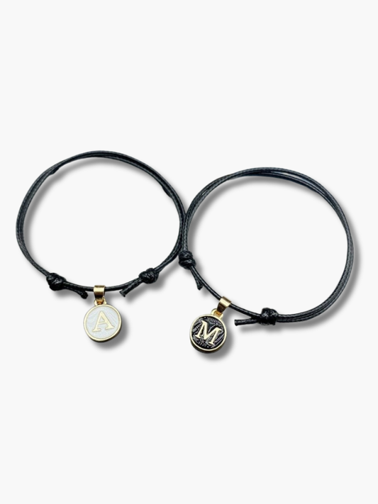 Matching Couple Initial Bracelets