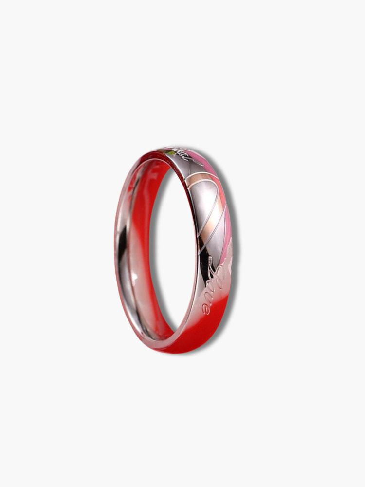 Matching Heart Couple Rings