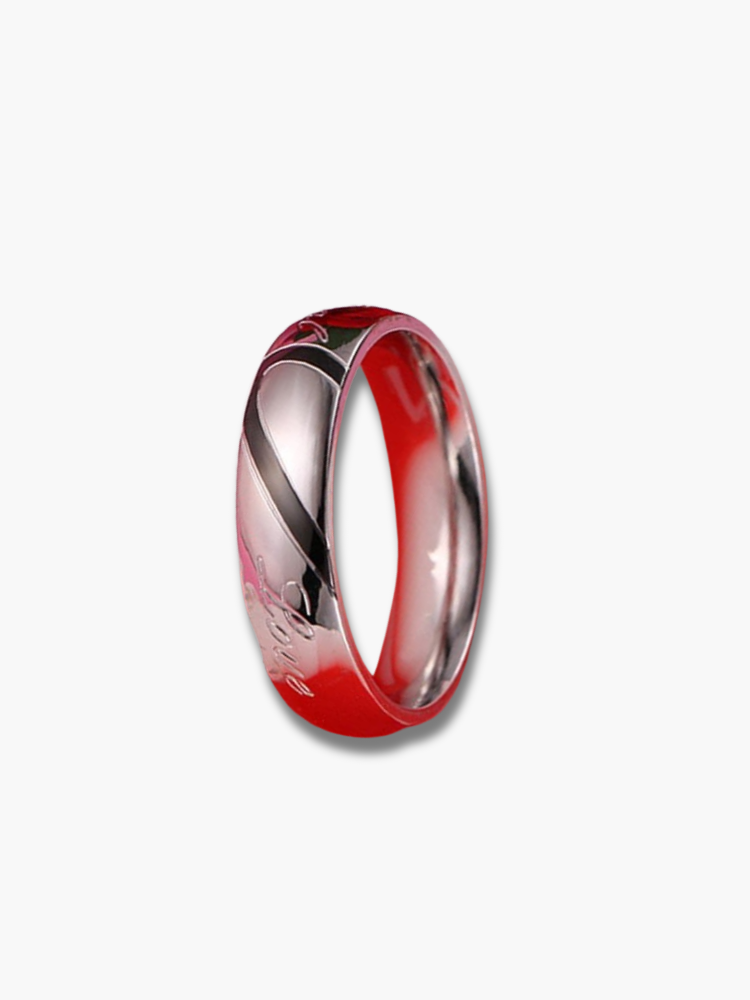 Matching Heart Couple Rings