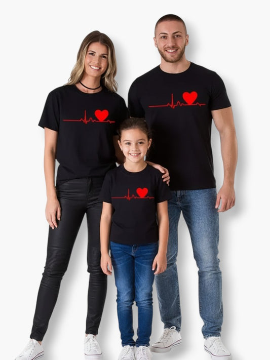 Matching Heartbeat Family T-shirts