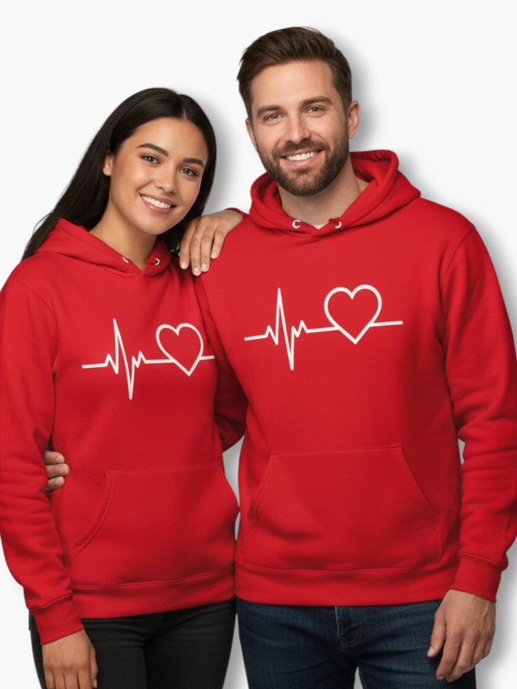 Matching Heartbeat Hoodies