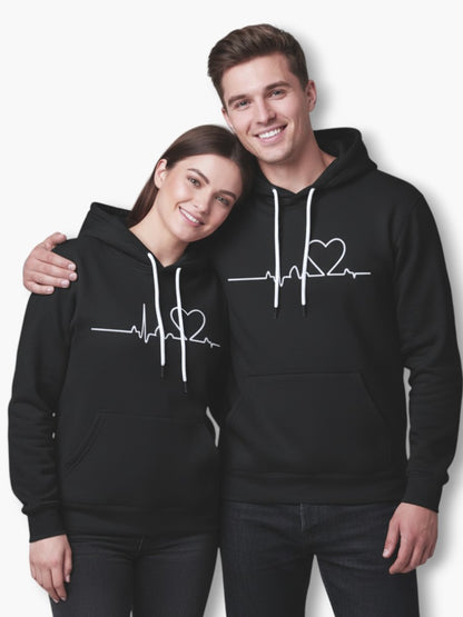 Matching Heartbeat Hoodies