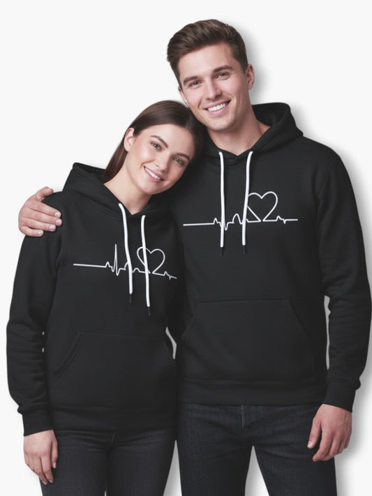 Matching Heartbeat Hoodies