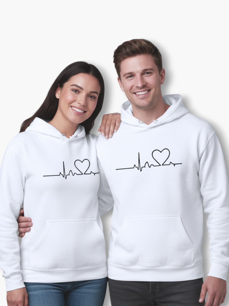 Matching Heartbeat Hoodies