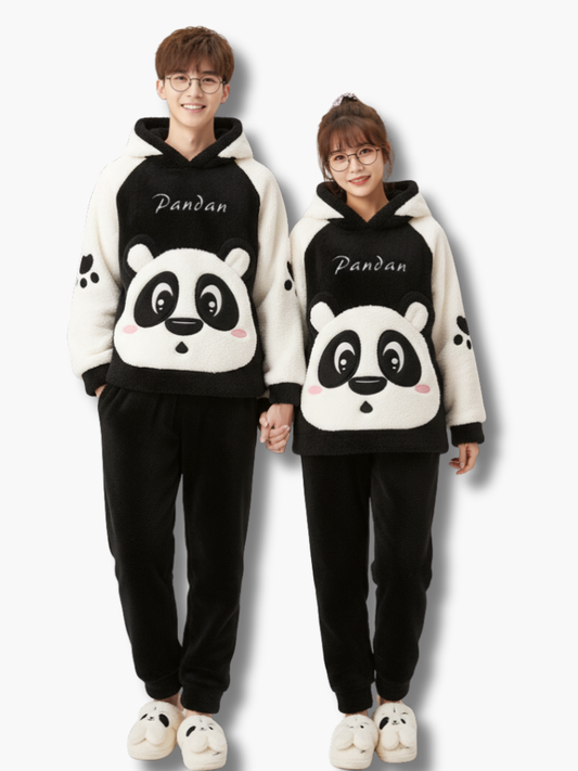 Matching Panda Onesies for Couples