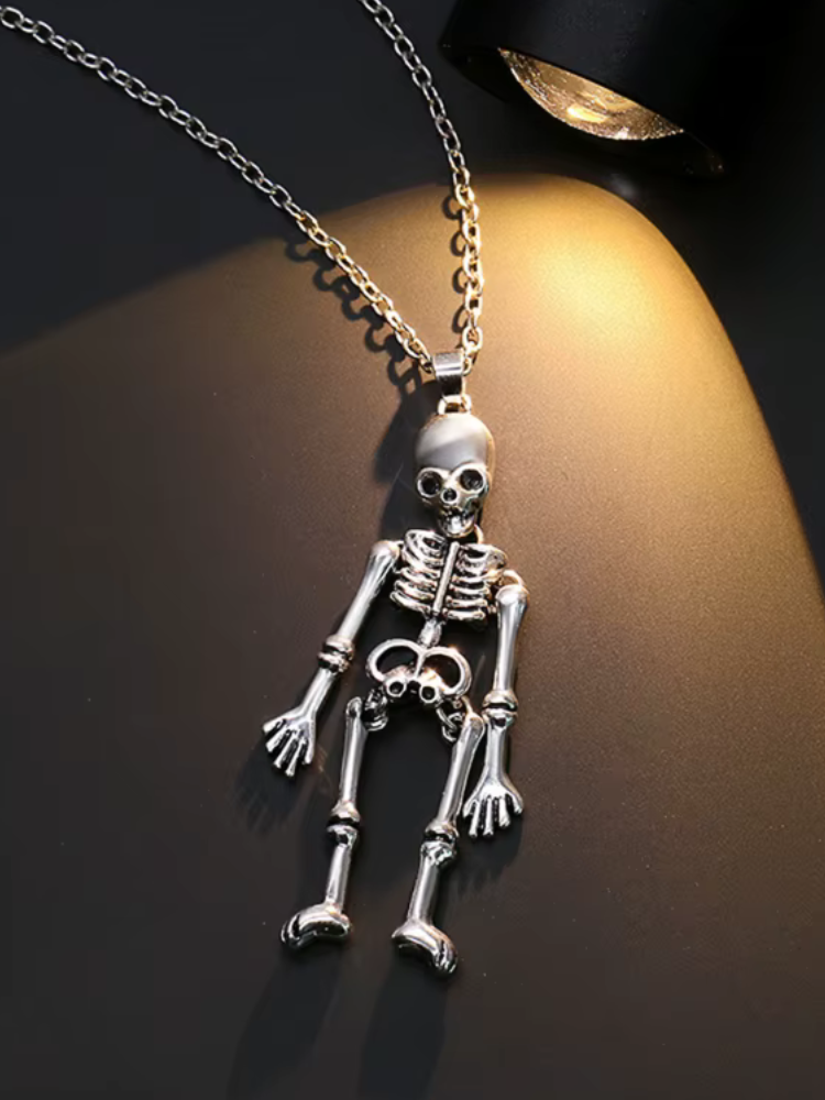 Matching Skeleton Necklaces for Couples