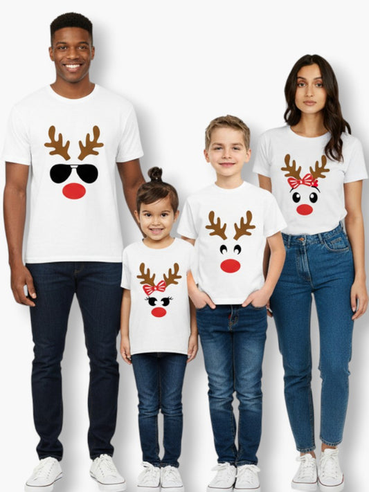 Matching White T-shirts for the Family