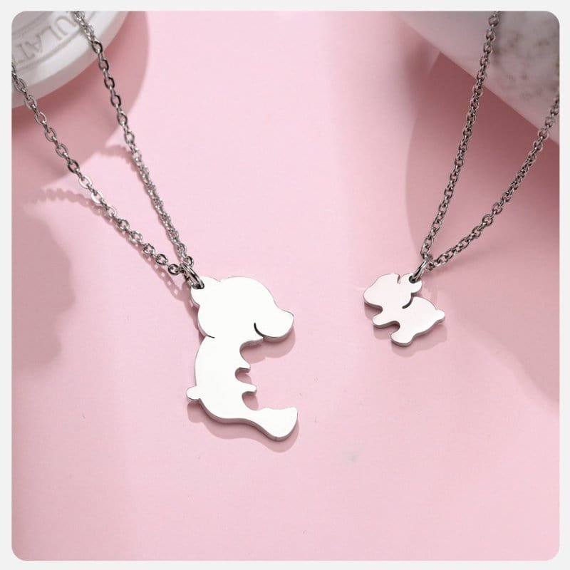 Mom and Daughter Pendant Necklace