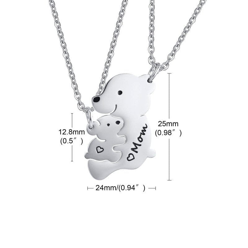 Mom and Daughter Pendant Necklace