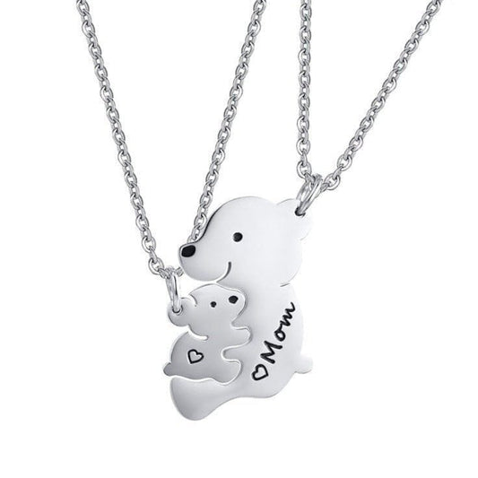Mom and Daughter Pendant Necklace