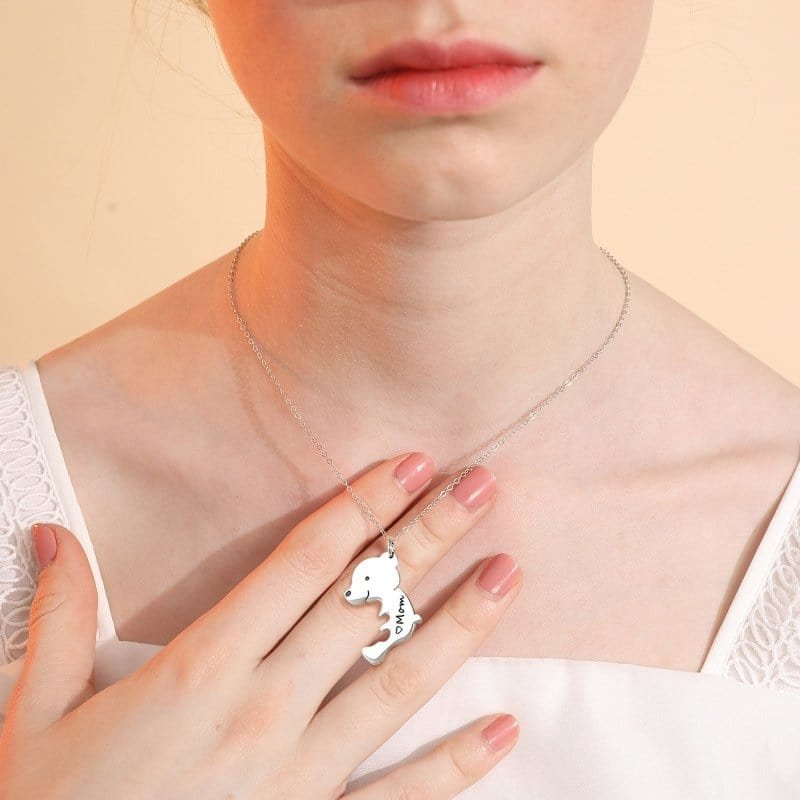 Mom and Daughter Pendant Necklace