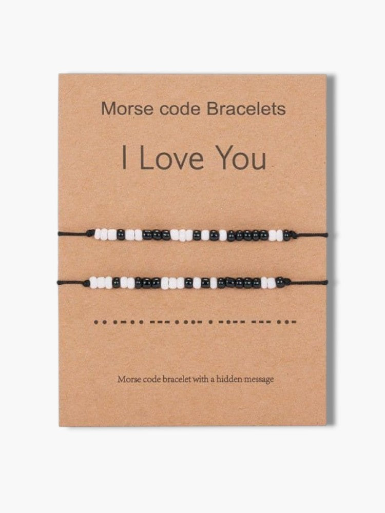 Morse Code Couple Bracelet