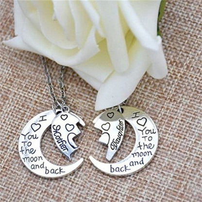 Mother Daughter Moon Necklace