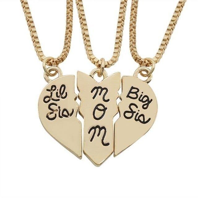 Mother Daughter Necklace Set of 3