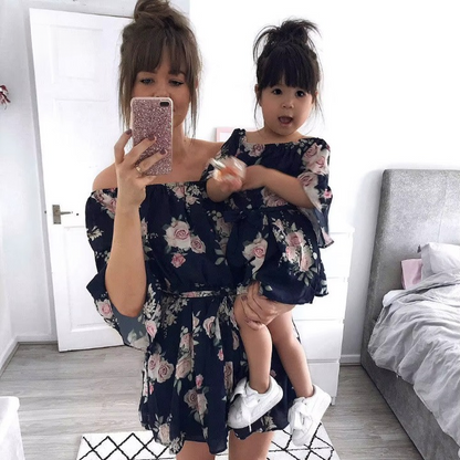 Mother and Daughter Floral Dresses