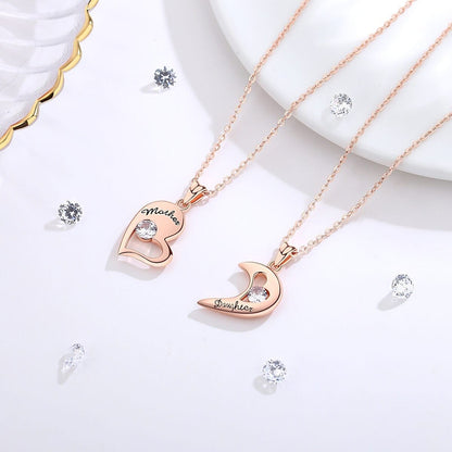 Mother and Daughter Linked Together Necklace