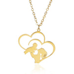 Mother and Daughter Pendant Necklace