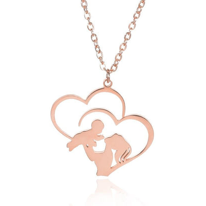Mother and Daughter Pendant Necklace