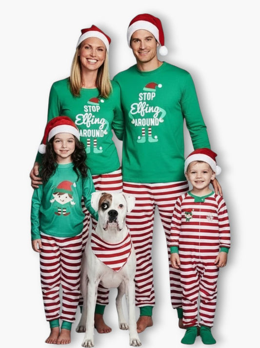 Pajama Sets for Family and Dog Christmas