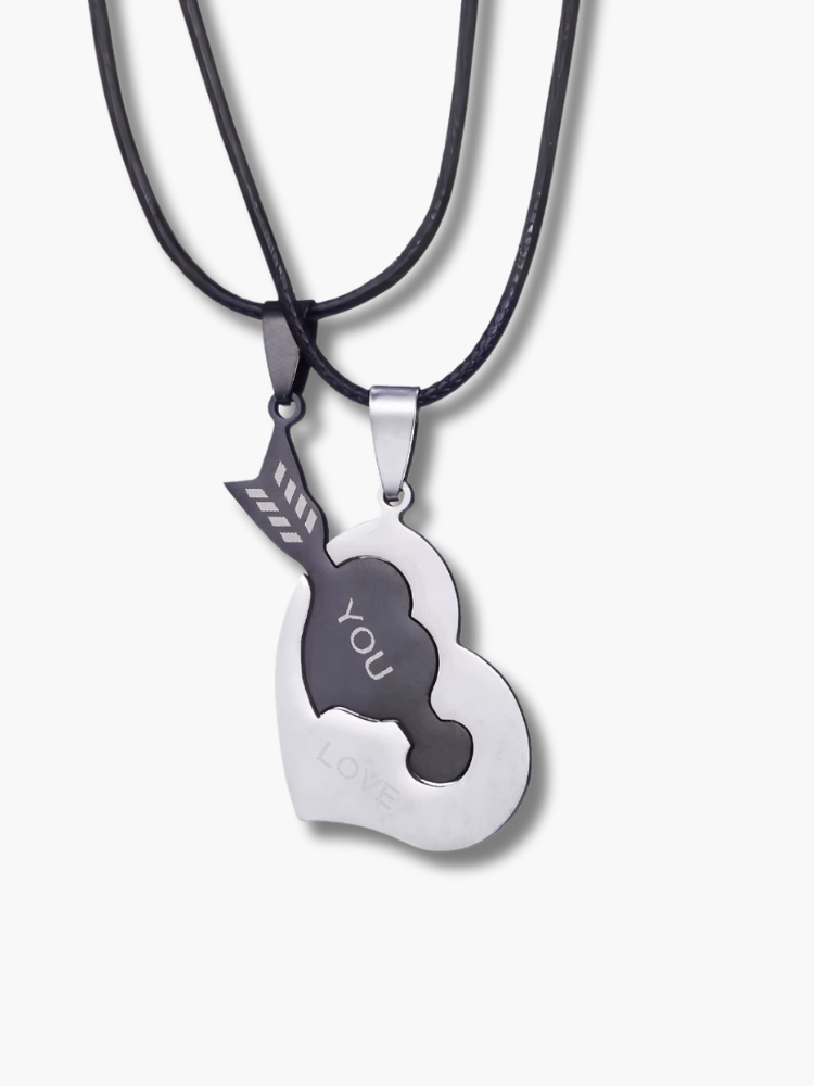 Removable Heart Couple Necklaces