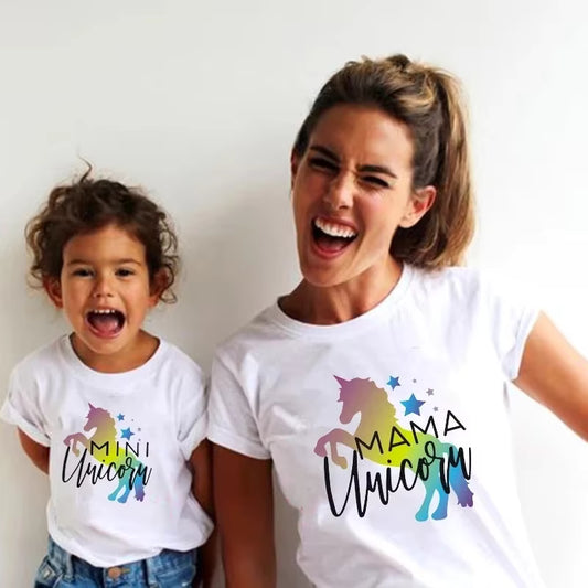 Mum and Daughter Unicorn T-shirts