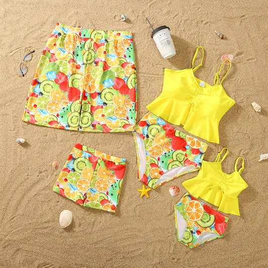 Yellow Swimsuits for Family
