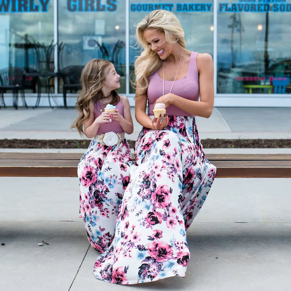 Mum and Daughter Matching Dress for Wedding