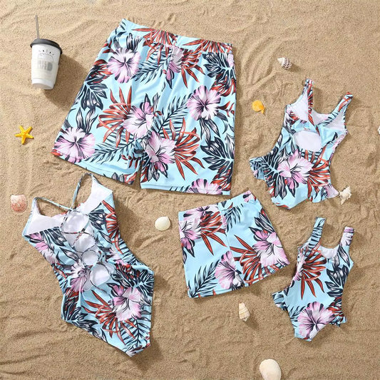 Family Floral Swimsuits Matching Set