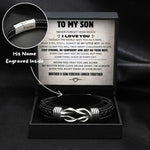 Son Bracelet From Mom - Engraved Name