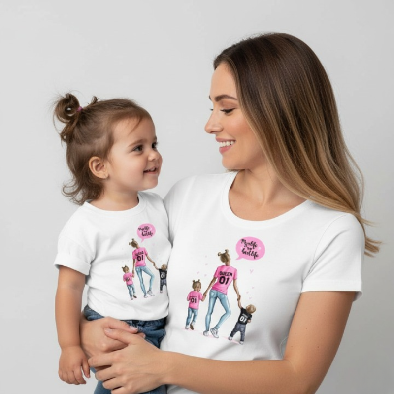 T-shirts Set for Mom and Daughter